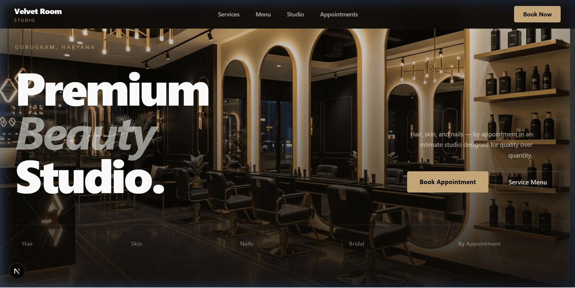 Velvet Room Studio website preview