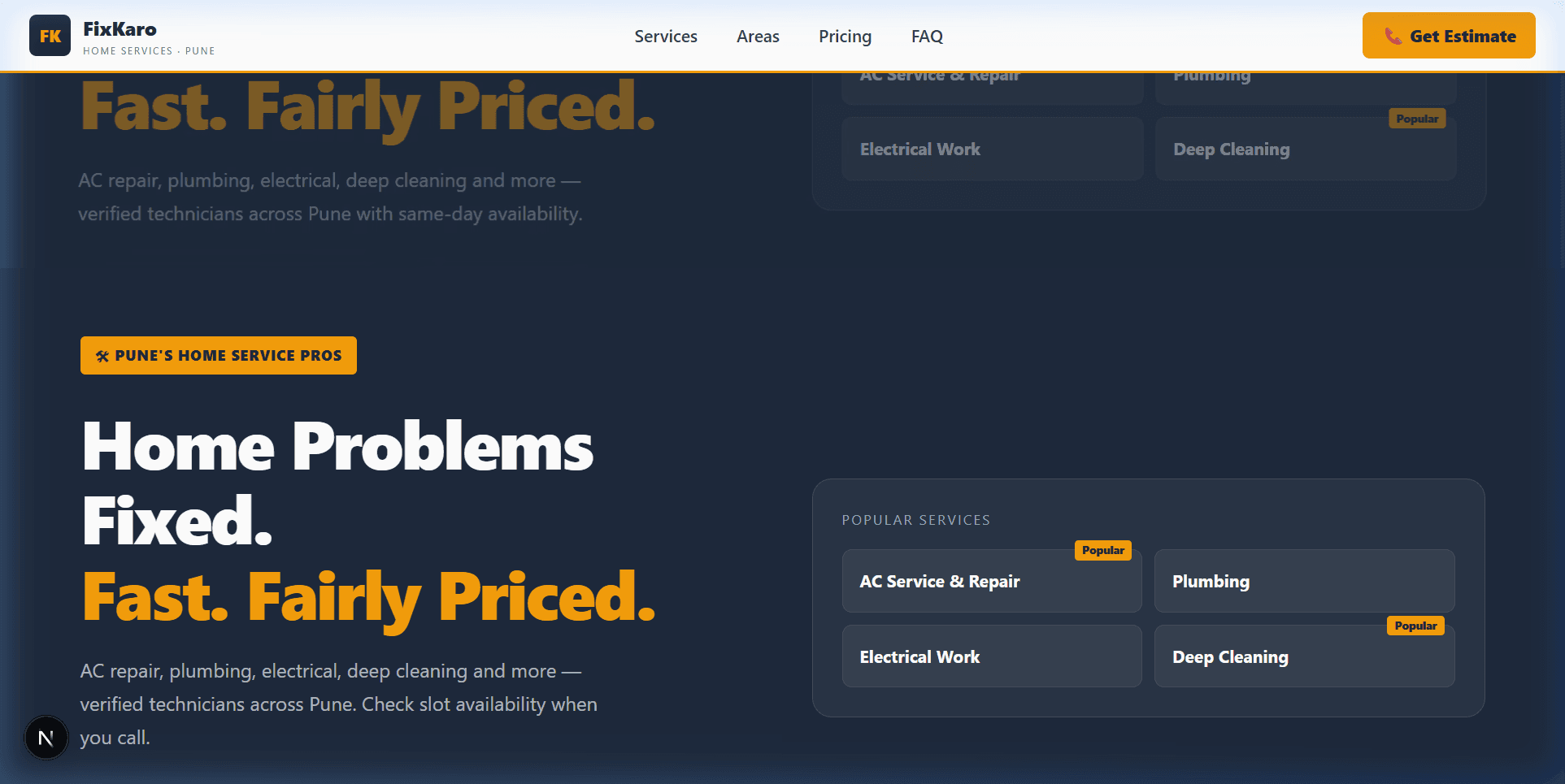 FixKaro website preview